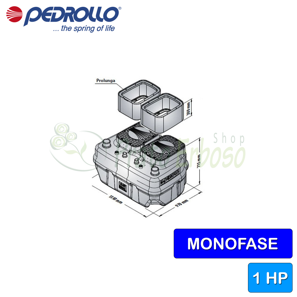 SAR 550-VXm 10/35-ST - Sewage water lifting station - Pedrollo