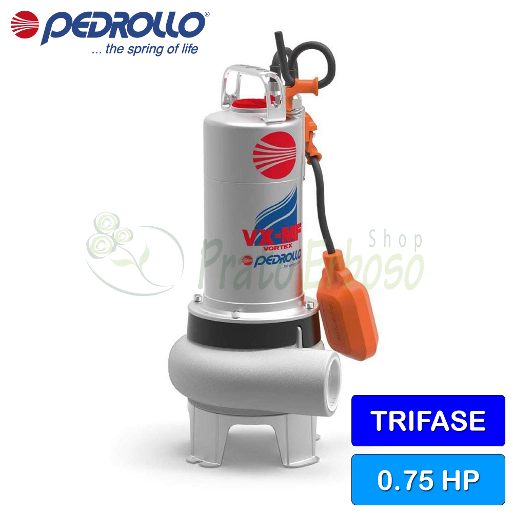 Vx 8 50 Mf Electric Pump For Sewage Water Vortex Three Phase Pedrollo